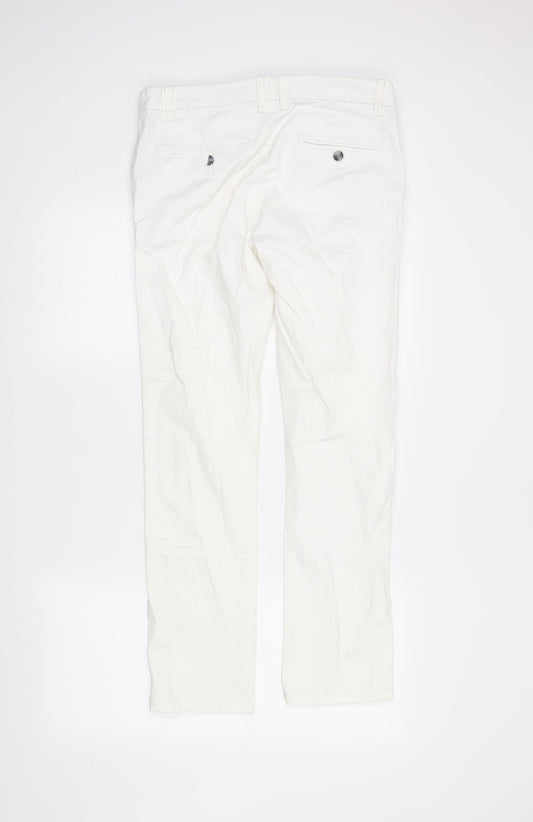 DenimCo Womens White  Denim Straight Jeans Size 30 in L29 in