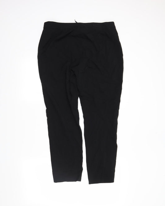 M&S Womens Black   Dress Pants Trousers Size 14 L25 in