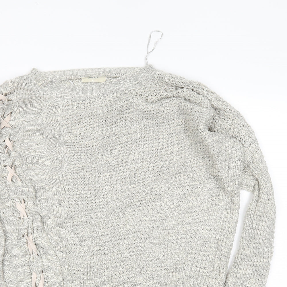 Papaya Womens Grey   Pullover Jumper Size L