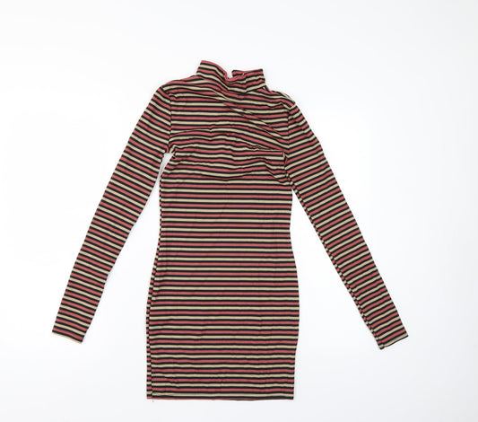 Missguided Womens Multicoloured Striped  Bodycon  Size 6