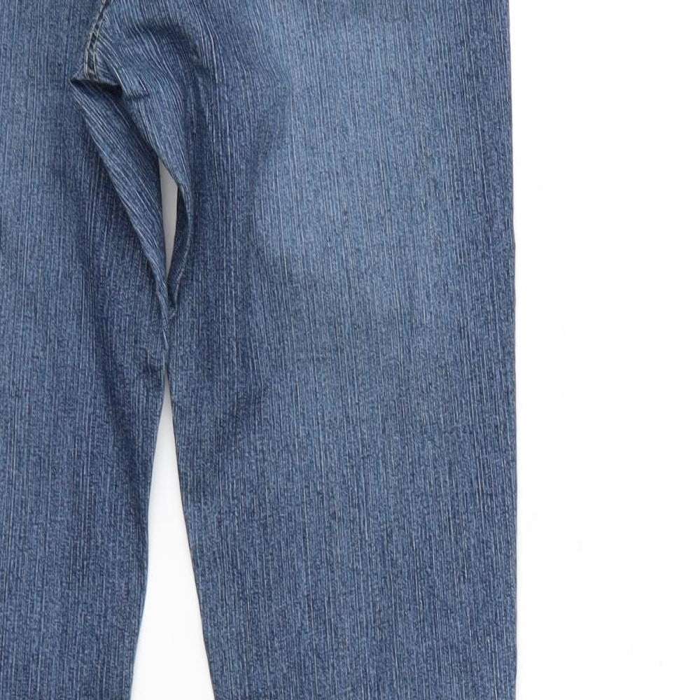 OKAY Womens Blue  Denim Straight Jeans Size 10 L30 in