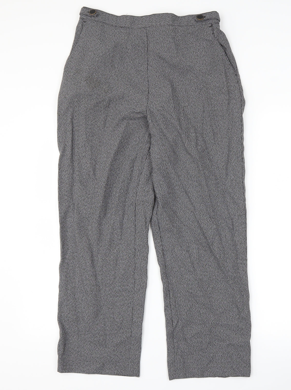 BHS Womens Blue Geometric  Trousers  Size 14 L25 in