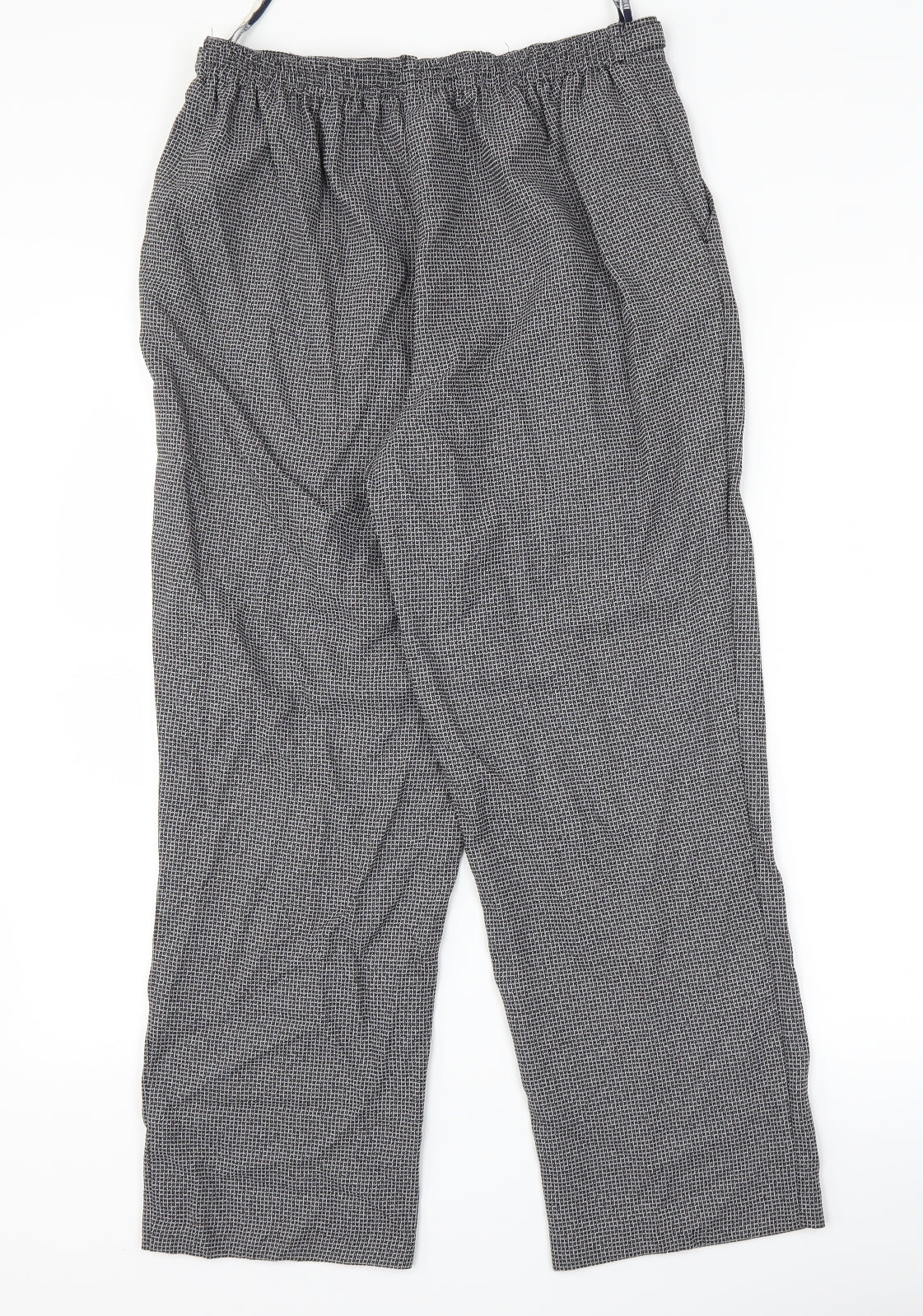 BHS Womens Blue Geometric  Trousers  Size 14 L25 in