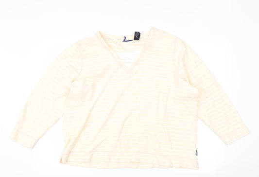 Crazy Horse Womens Pink Striped  Pullover Jumper Size M