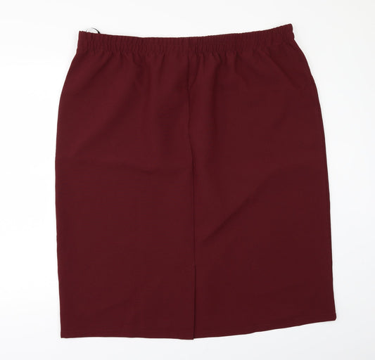 Preworn Womens Red   A-Line Skirt Size 26