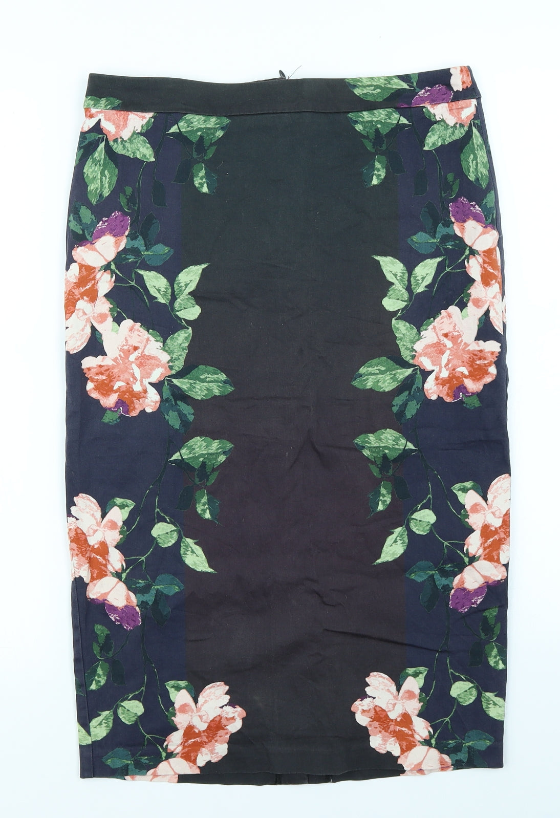 Autograph Womens Blue Geometric  Straight & Pencil Skirt Size 10