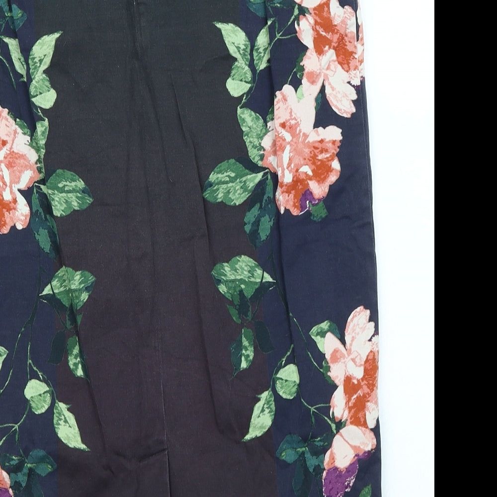 Autograph Womens Blue Geometric  Straight & Pencil Skirt Size 10