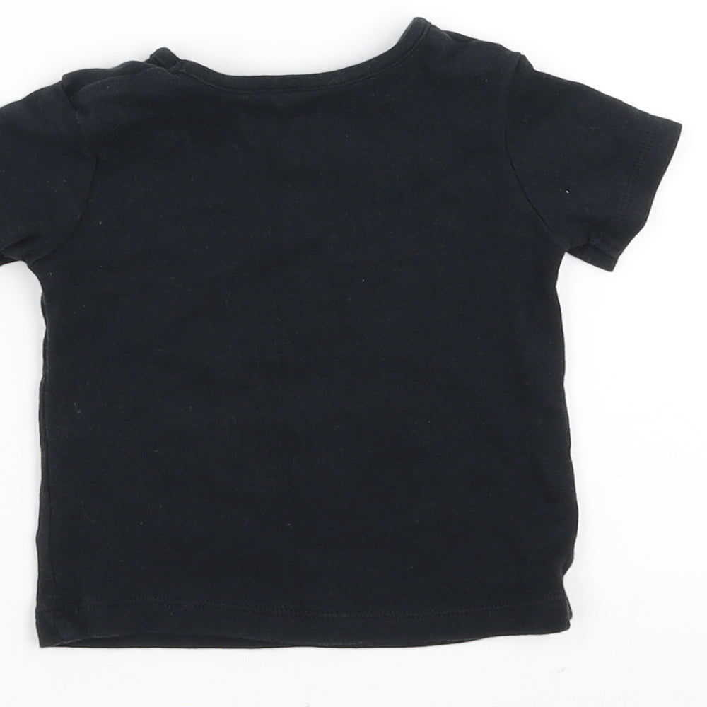 George Baby Black   Basic T-Shirt Size 3-6 Months  - free to be me