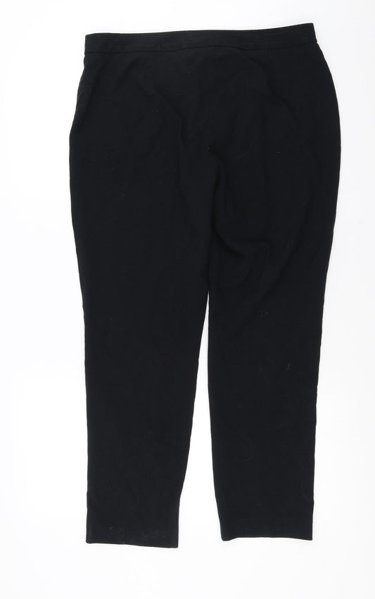 Marks and Spencer Womens Black   Trousers  Size 14 L27 in - short Leg