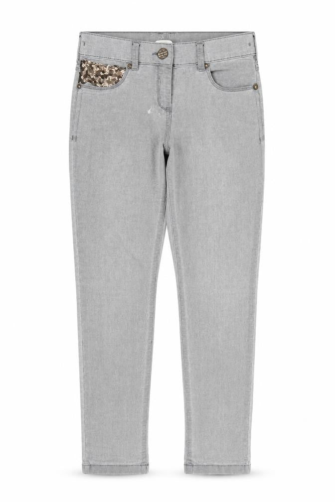 Next Girls Grey  Denim Skinny Jeans Size 12 Years