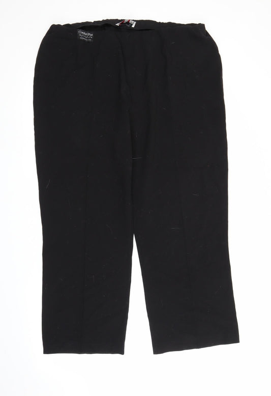 Wilkies Womens Black   Capri Trousers Size 18 L26 in
