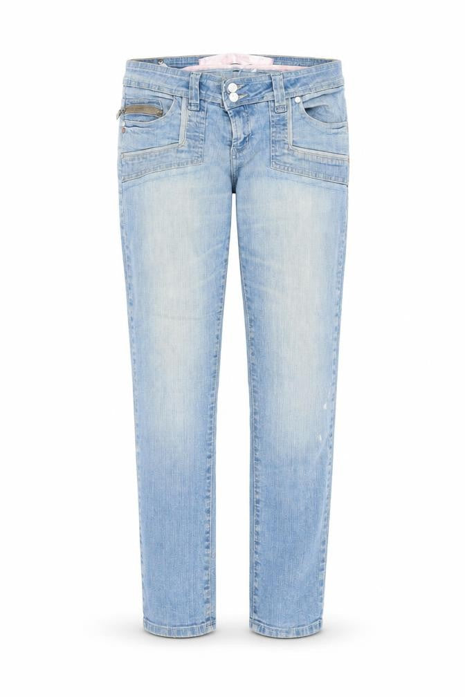 Womens Blue  Denim Straight Jeans Size M L30 in