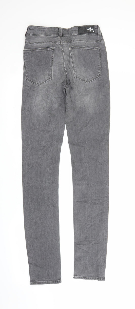 Never Denim Mens Grey  Denim Skinny Jeans Size 27 in L31 in