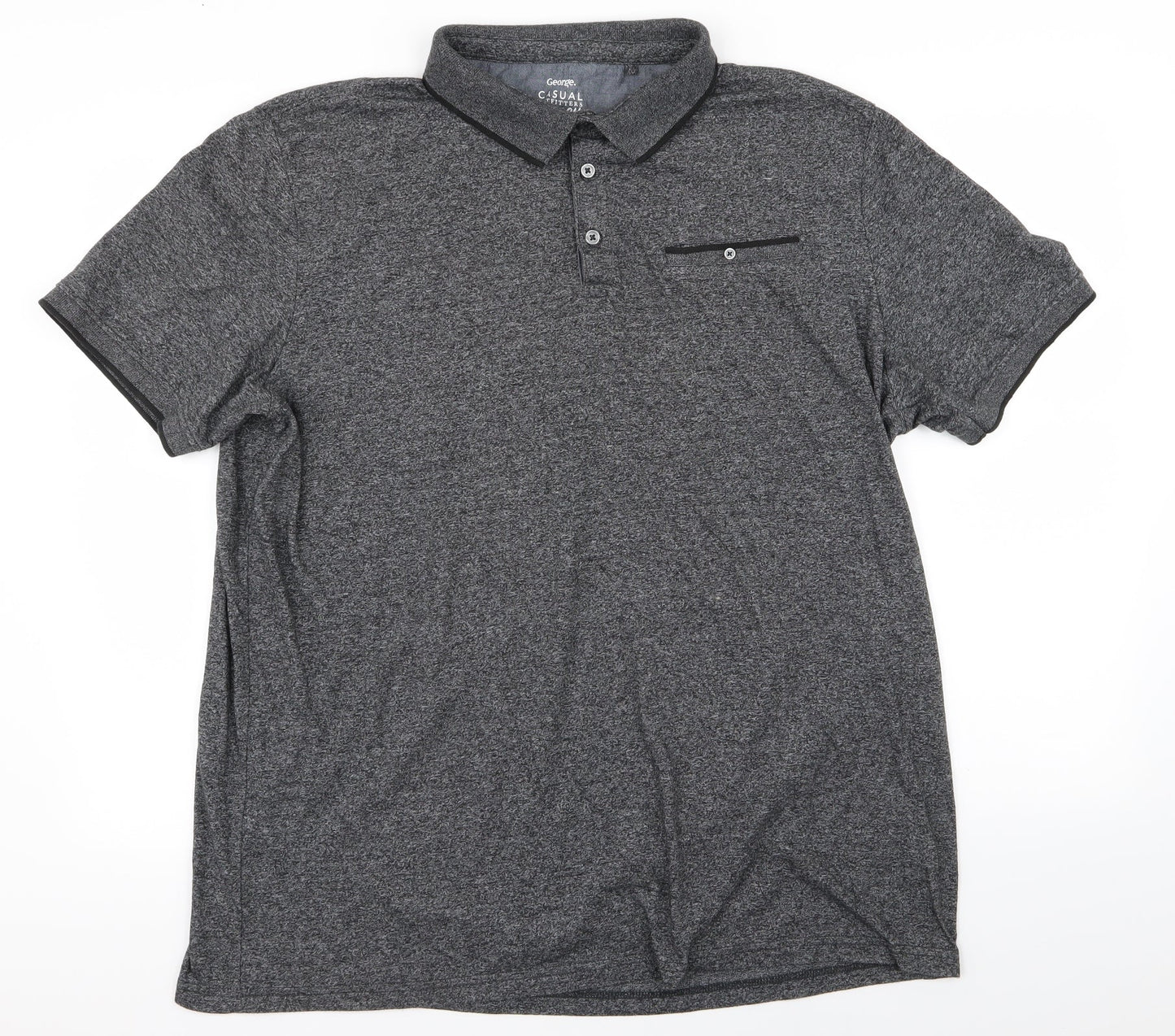 Asda George Mens Black    Polo Size 2XL