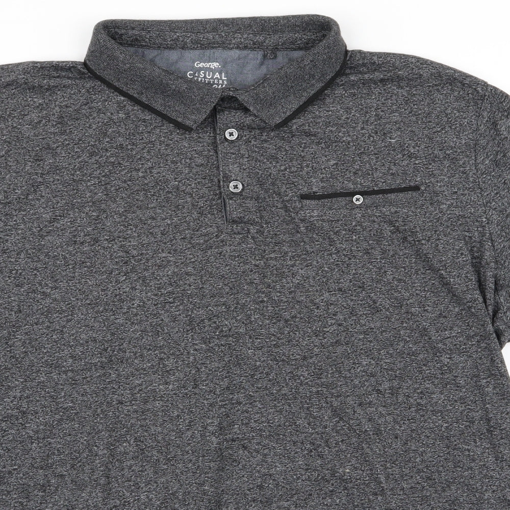Asda George Mens Black    Polo Size 2XL