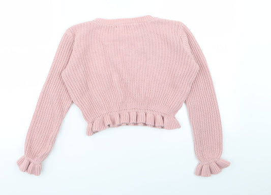 select  Girls Pink   Pullover Jumper Size 14 Years