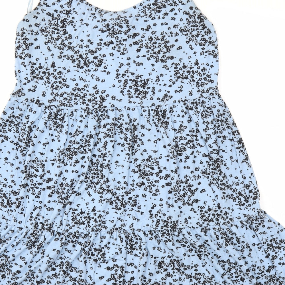 F&F Womens Blue Floral  Fit & Flare  Size 8