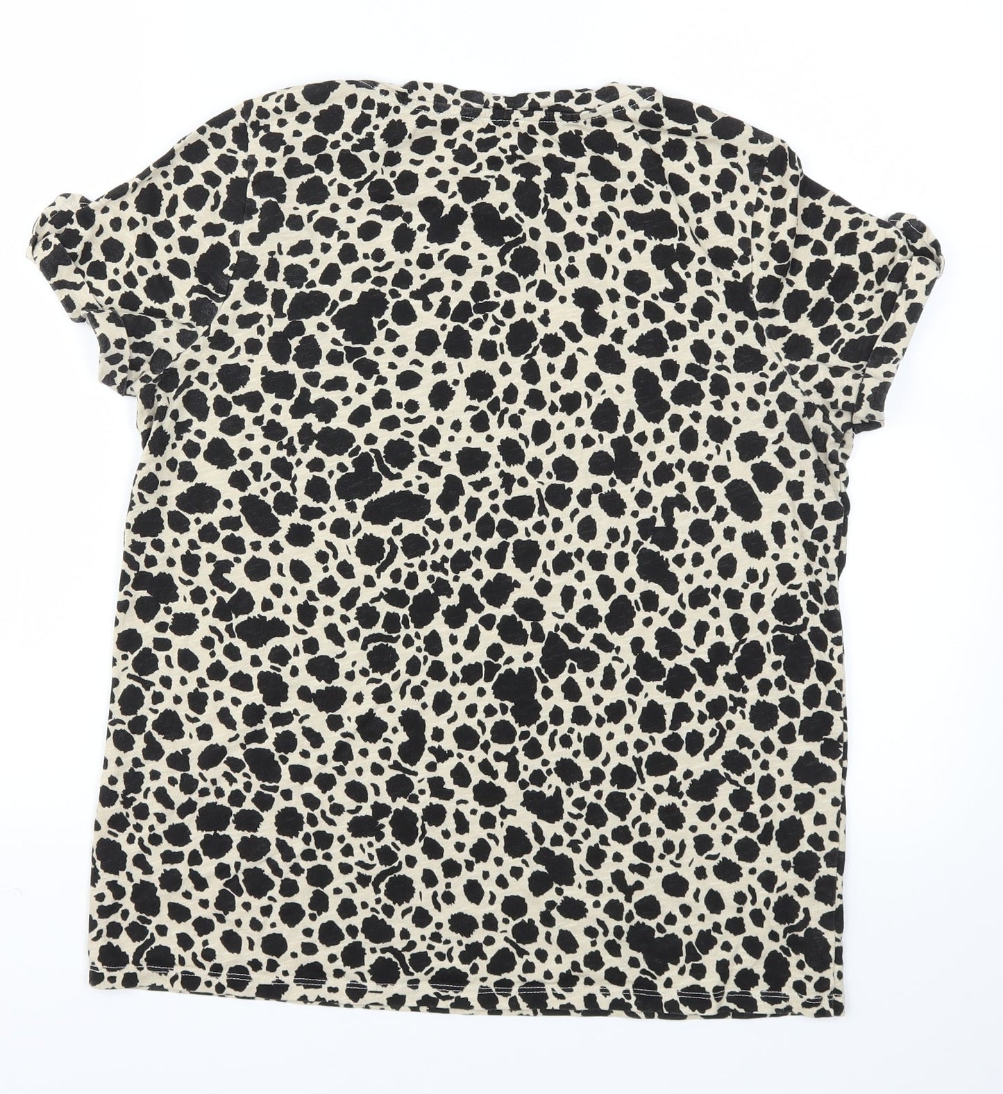 River Island Womens Brown Animal Print  Basic T-Shirt Size 10