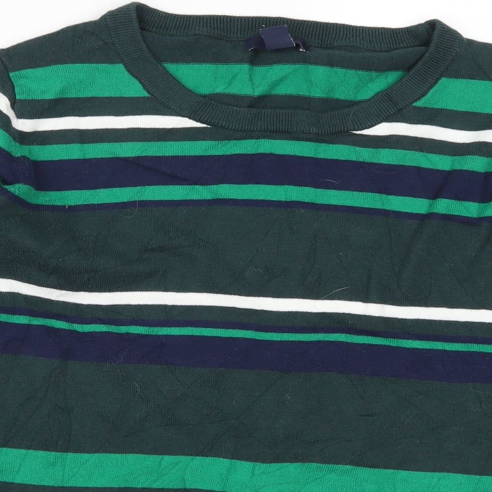Gap Womens Green Striped  Pullover Jumper Size M