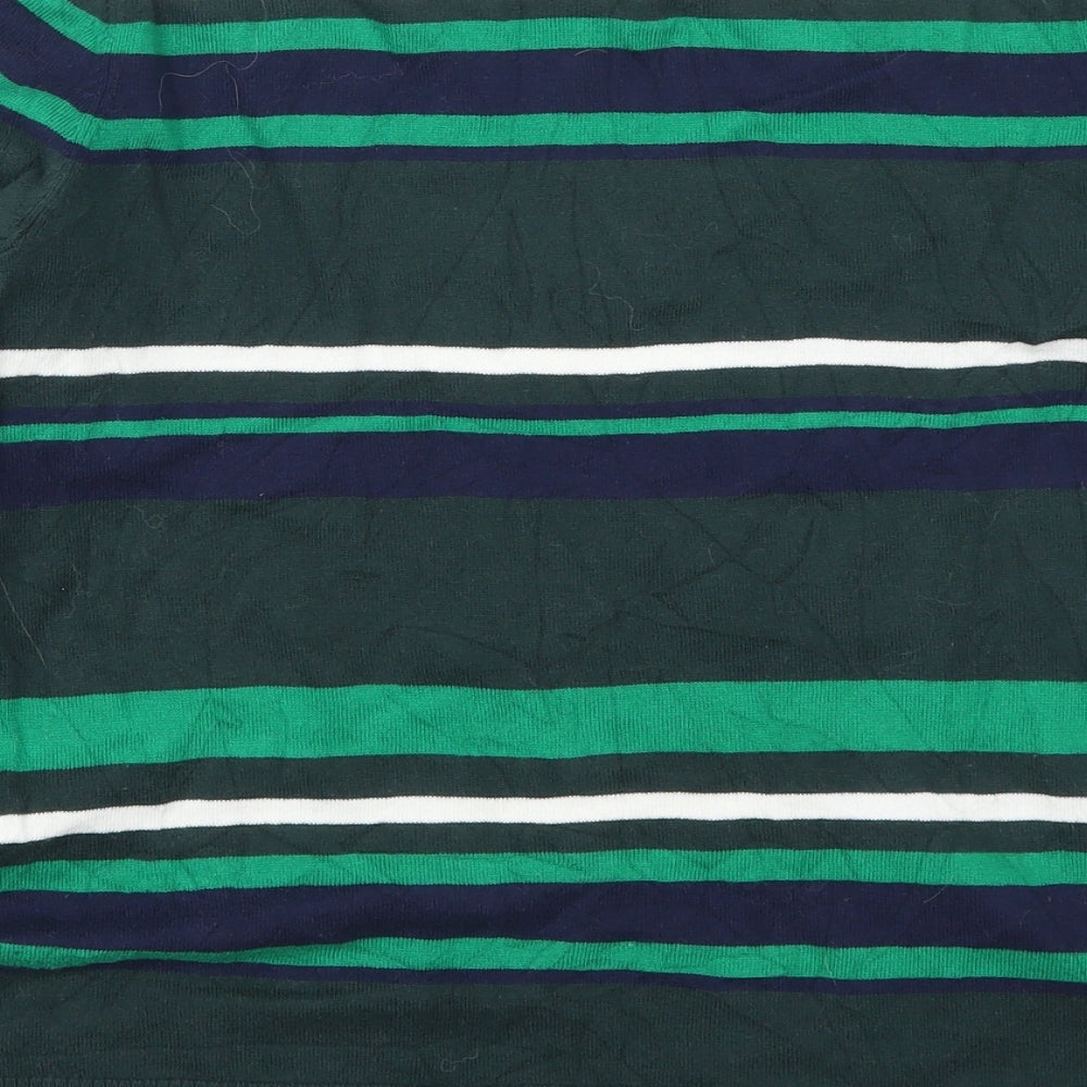 Gap Womens Green Striped  Pullover Jumper Size M