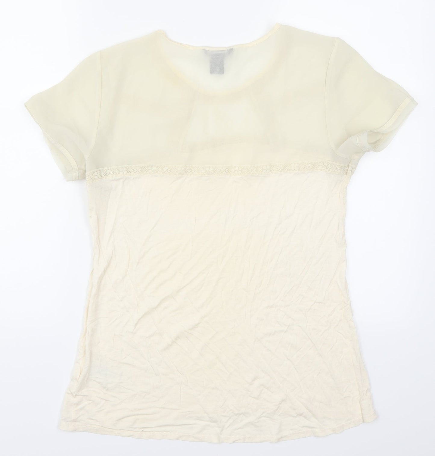H&M Womens Beige   Basic T-Shirt Size S
