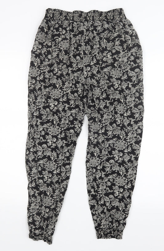 Cherokee Womens Black Geometric  Trousers  Size M L25 in