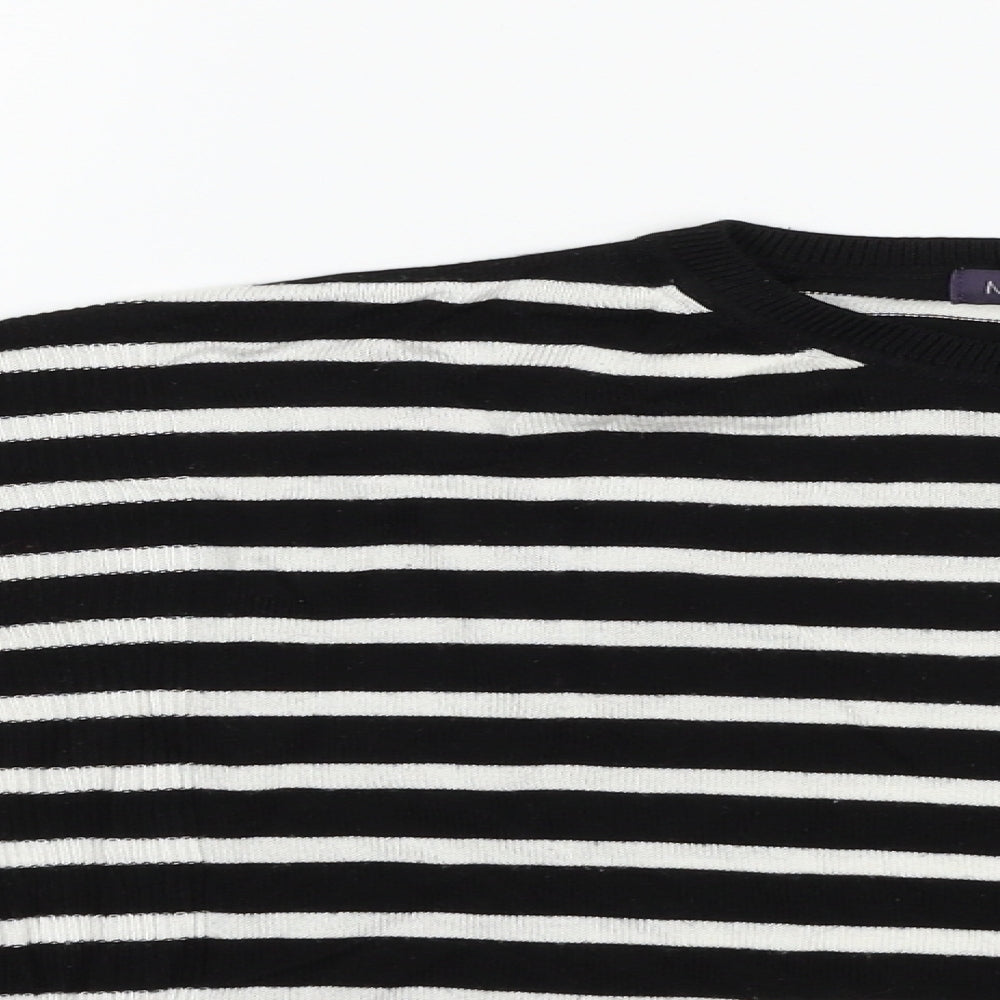 Marks and Spencer Womens Black Striped  Pullover Jumper Size 10