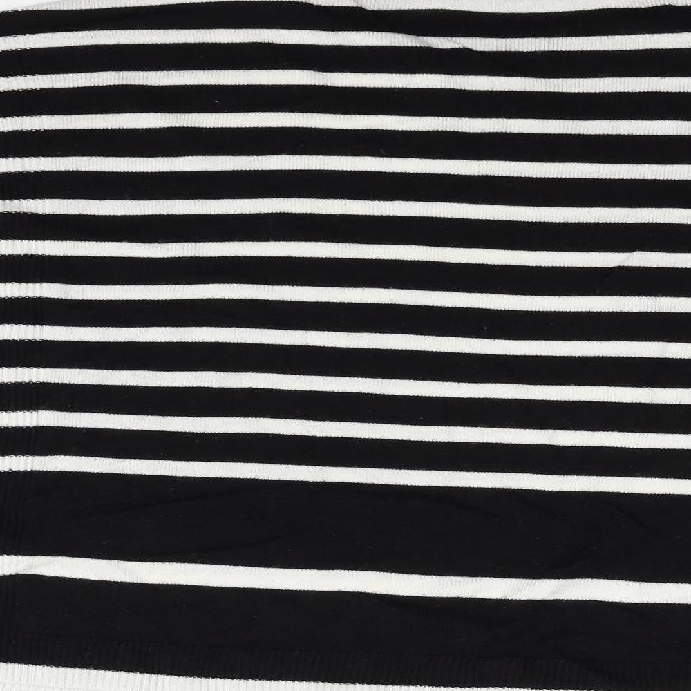 Marks and Spencer Womens Black Striped  Pullover Jumper Size 10