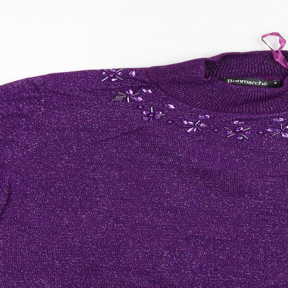 bonmarche Womens Purple   Pullover Jumper Size S