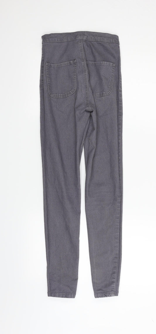 PRETTYLITTLETHING Womens Grey   Skinny Jeans Size 8 L27 in