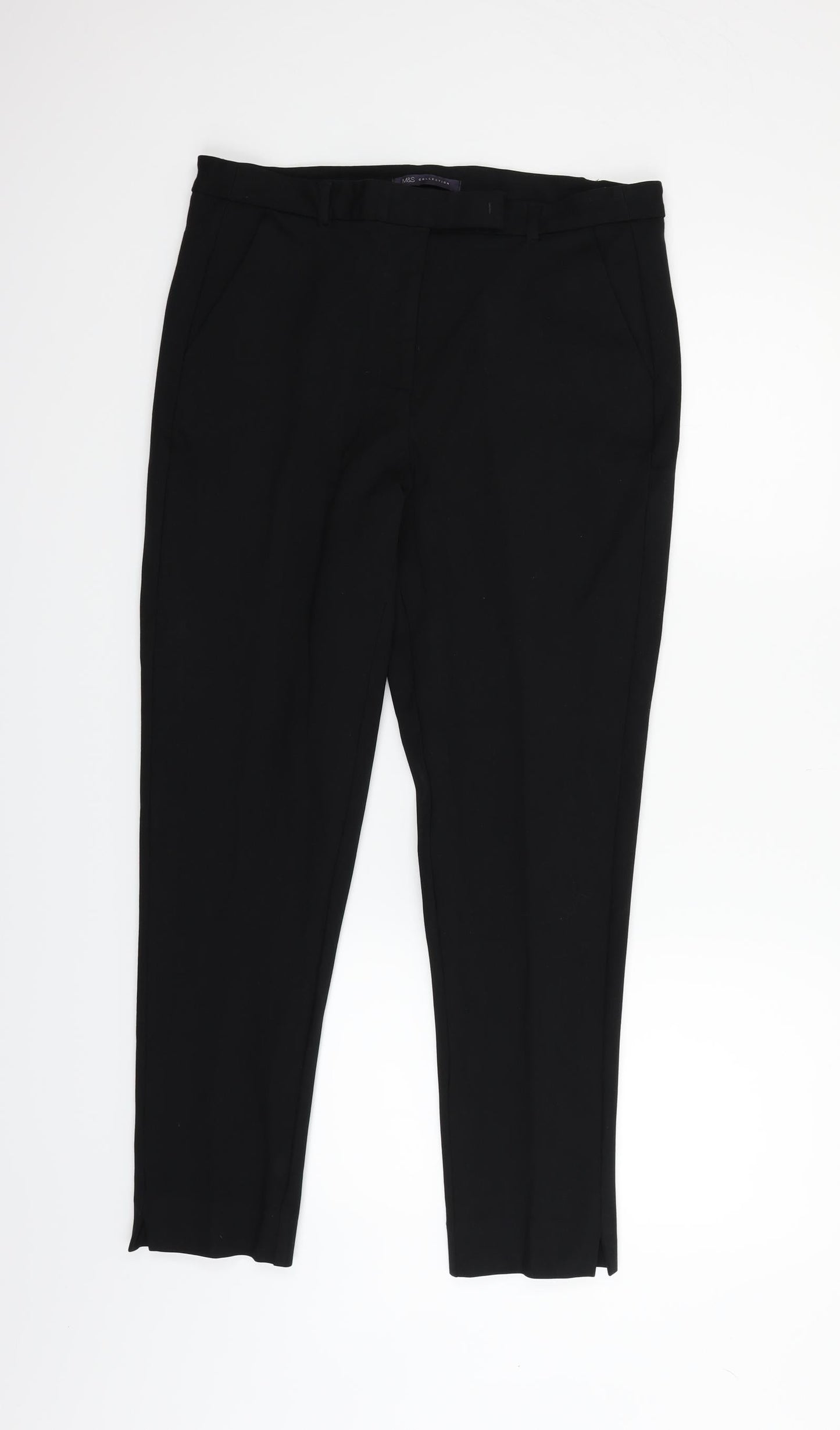 Marks and Spencer Womens Black   Trousers  Size 14 L25 in