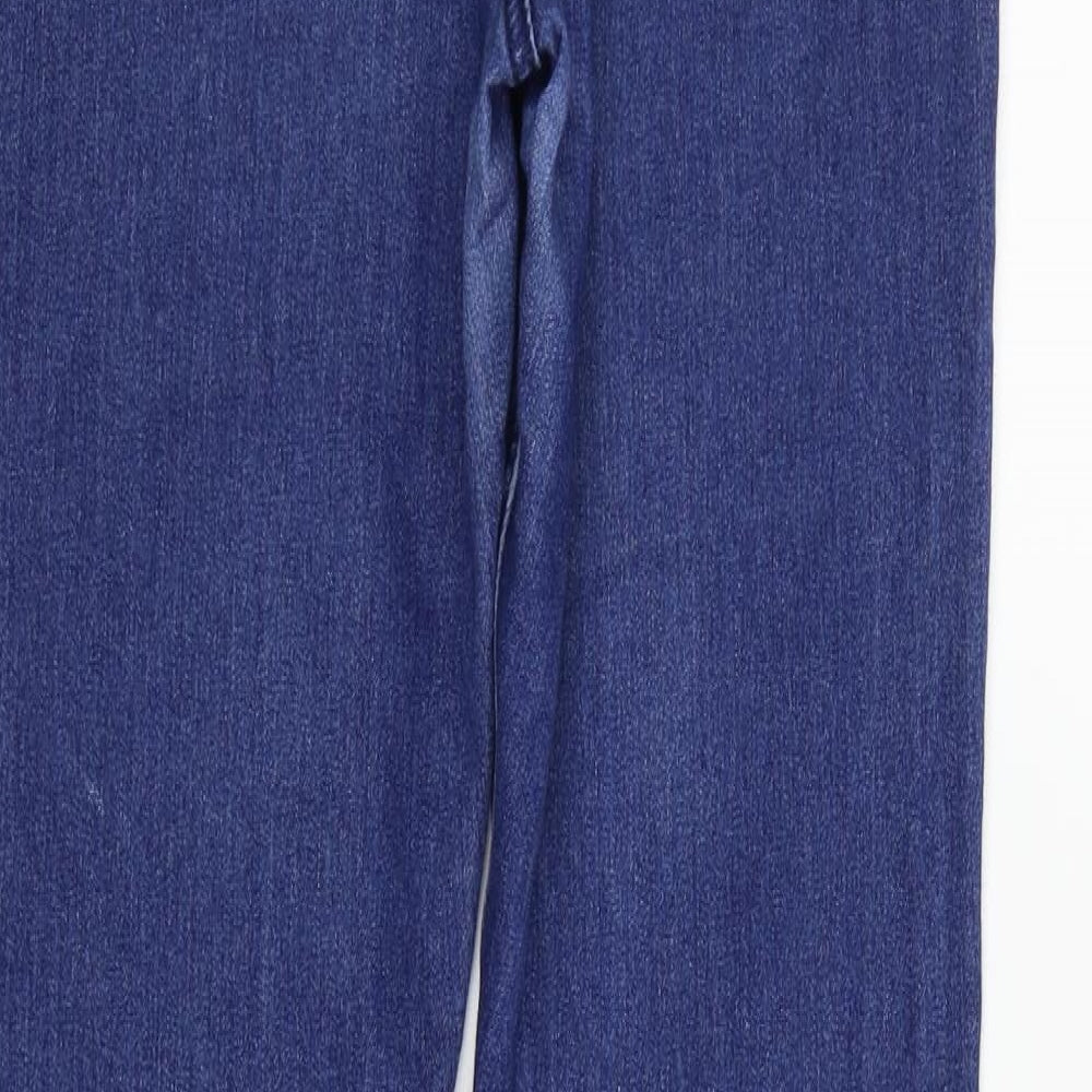 Boohoo Womens Blue   Straight Jeans Size 10 L28 in