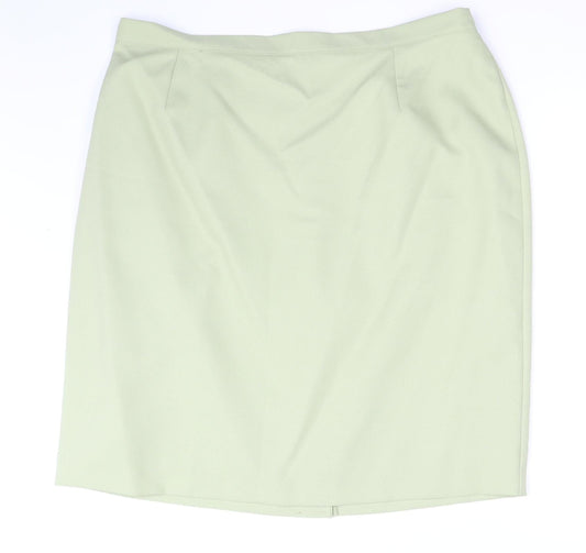 Agenda Womens Green   A-Line Skirt Size 26