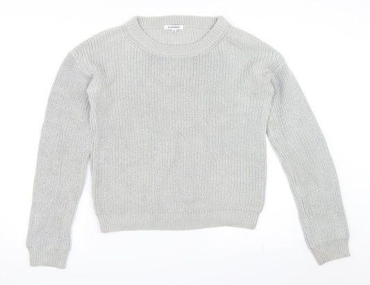 Glamorous Womens Silver   Pullover Jumper Size M