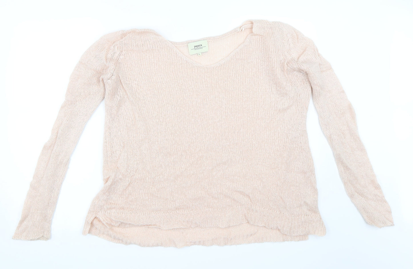 Papaya Womens Pink   Pullover Jumper Size L