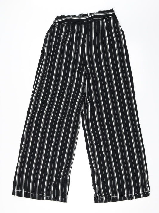 Miss Selfridge Womens Black Striped  Trousers  Size 6 L26 in