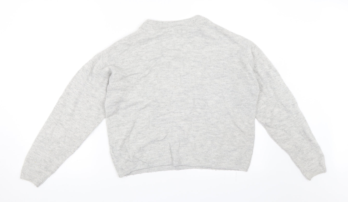 H&M Womens Grey   Pullover Jumper Size XS