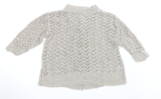 Voguish Womens Beige   Cardigan Jumper Size M