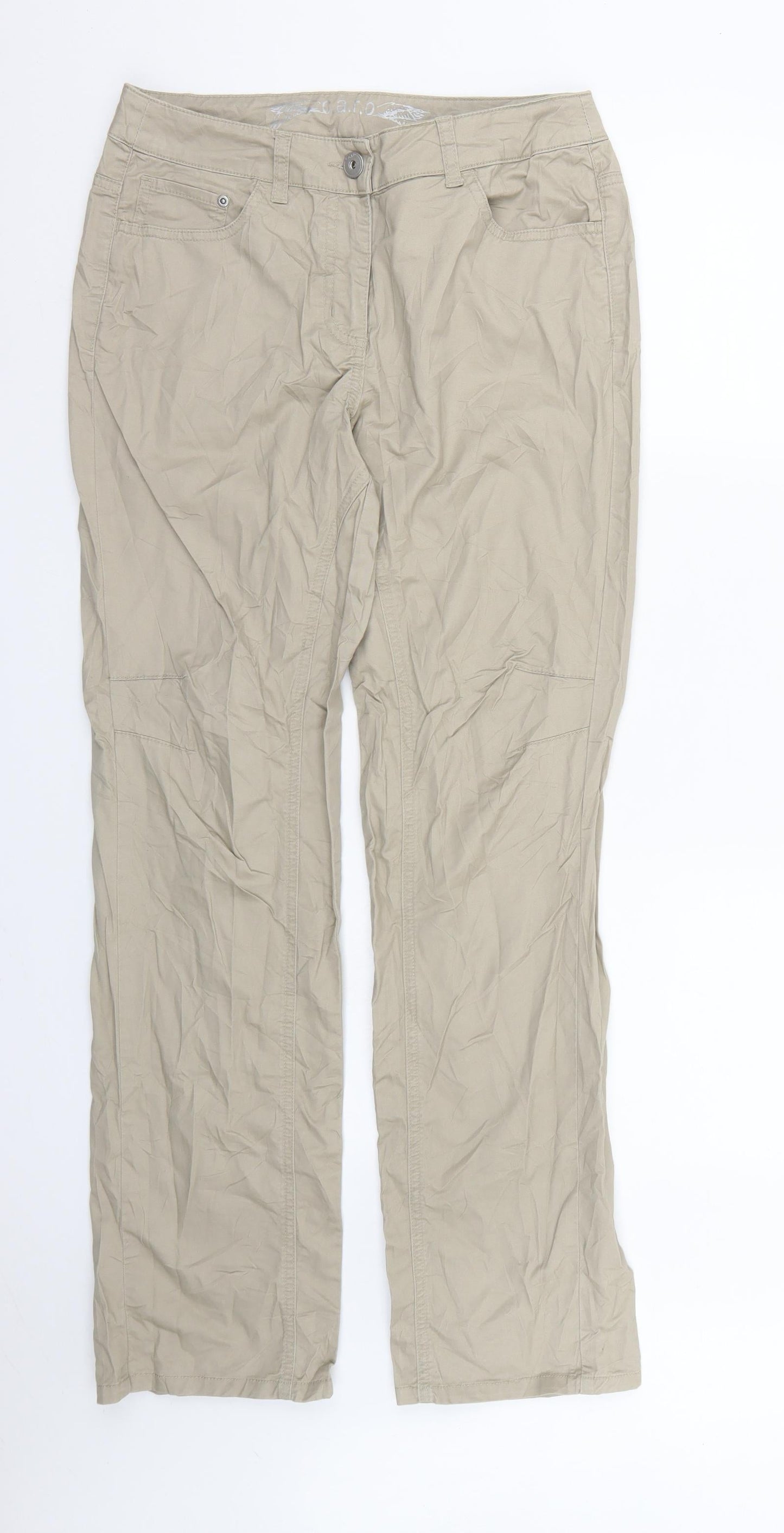 Preworn Womens Beige   Chino Trousers Size 8 L32 in