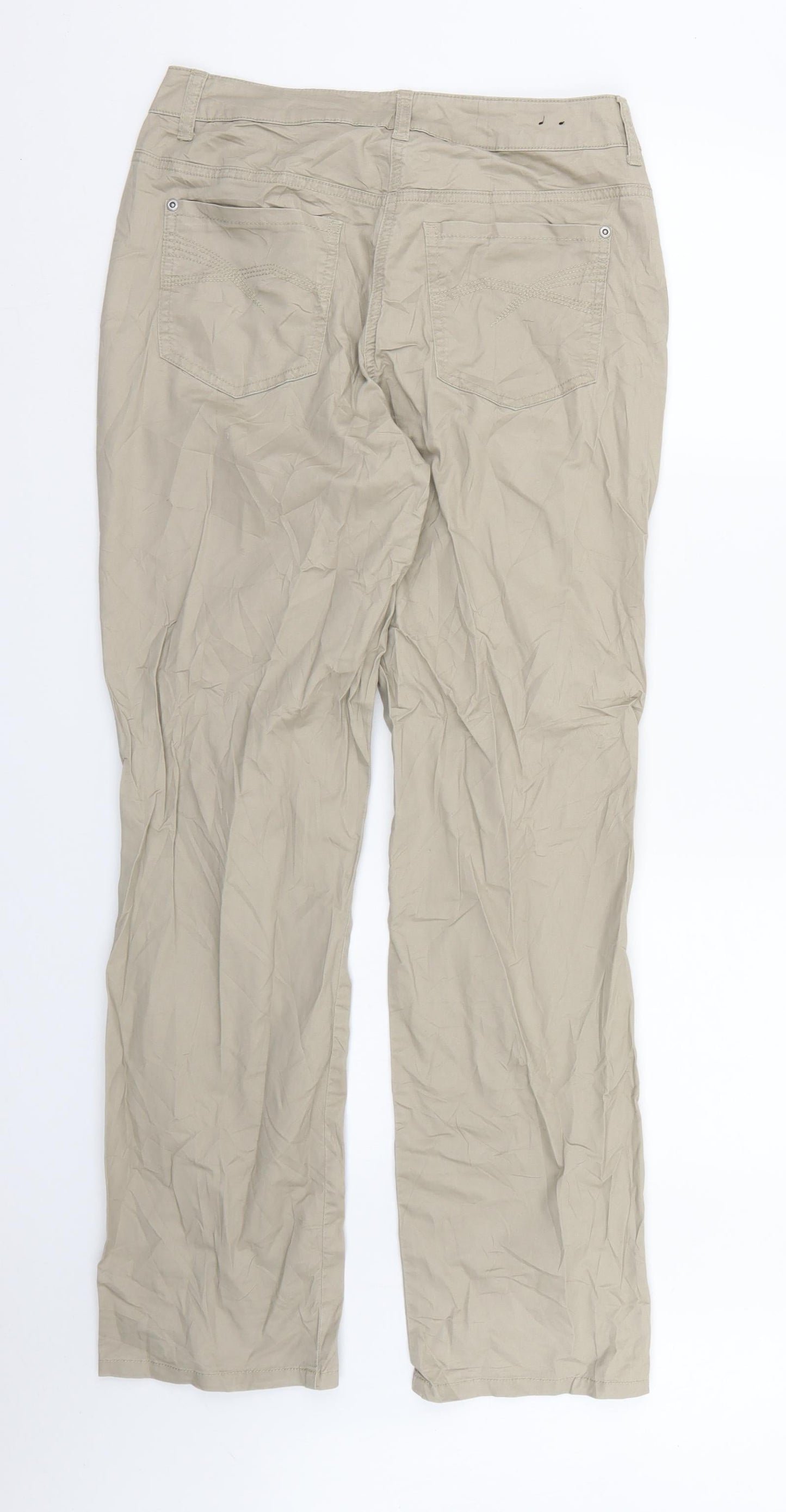 Preworn Womens Beige   Chino Trousers Size 8 L32 in