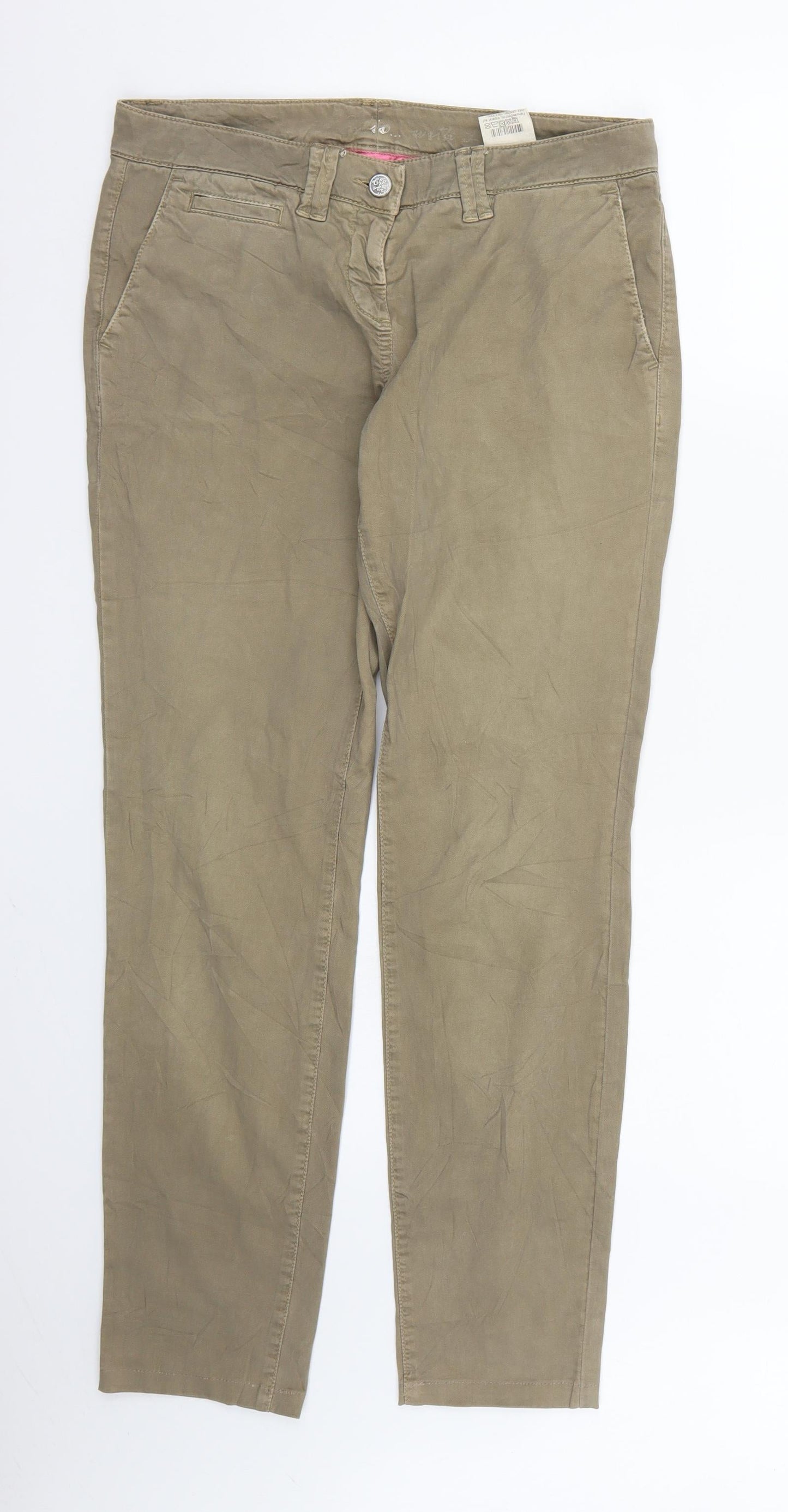 Cambio Womens Green  Denim Straight Jeans Size 10 L31 in