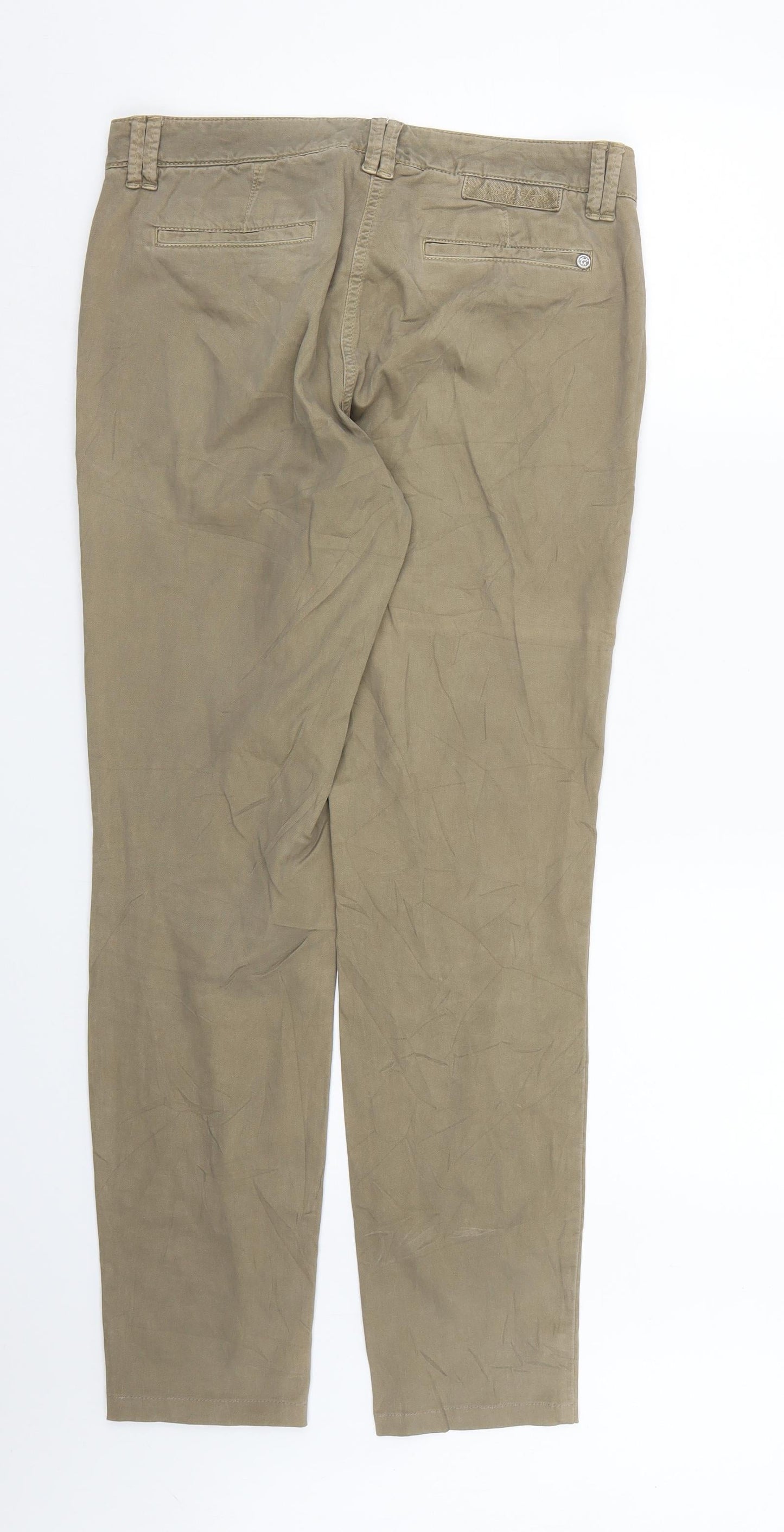 Cambio Womens Green  Denim Straight Jeans Size 10 L31 in