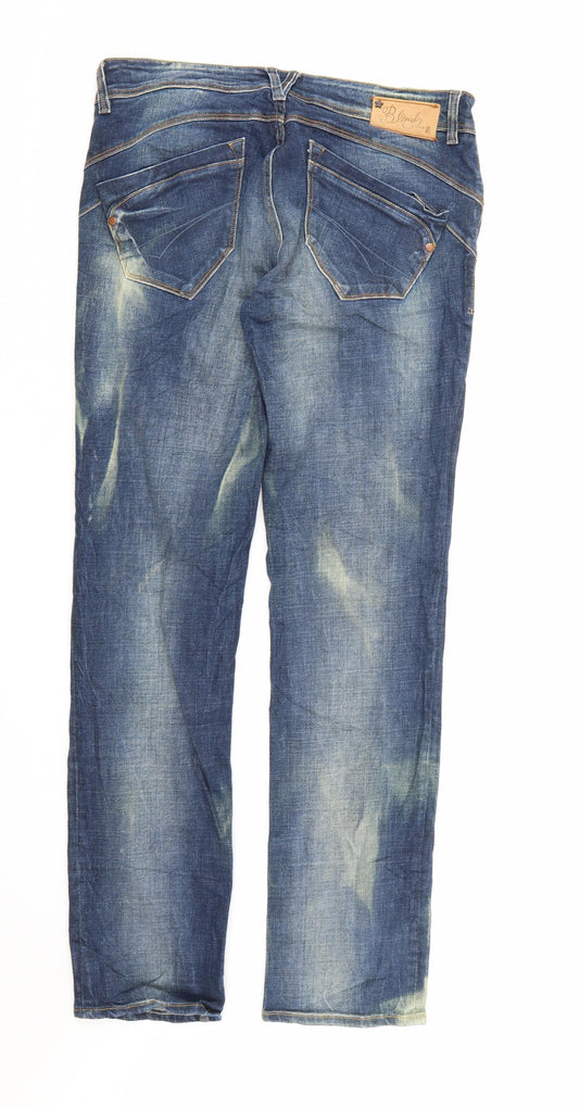 Blend Denim  Womens Blue  Denim Straight Jeans Size 33 in L33 in