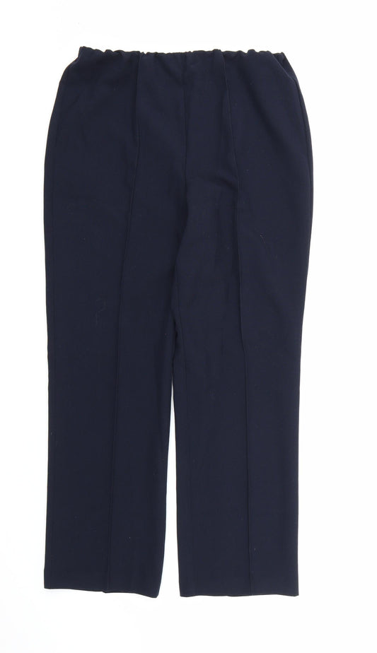 Preworn Womens Blue  Rayon Dress Pants Trousers Size 10 L27 in