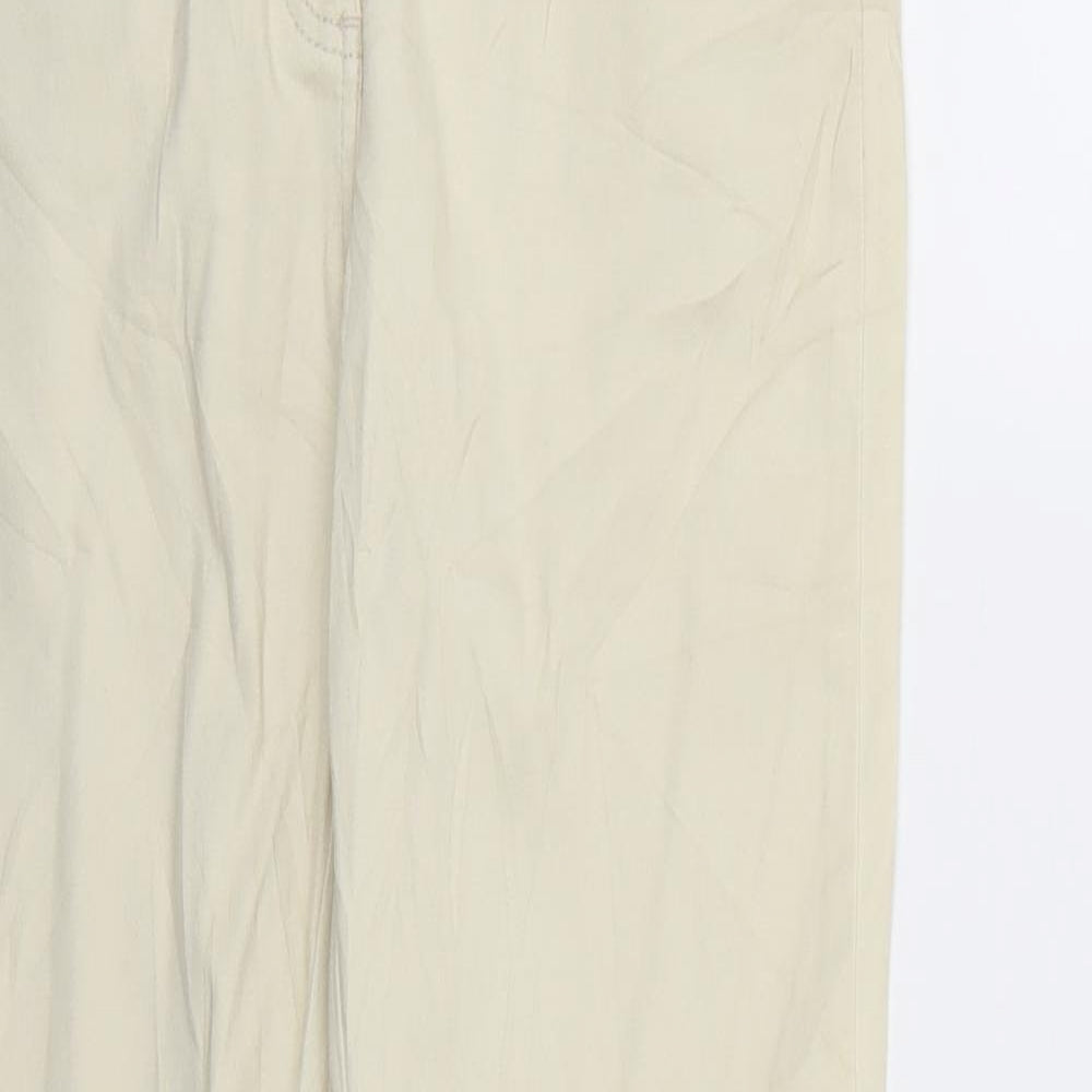 Preworn Womens Beige  Denim Straight Jeans Size 8 L29 in
