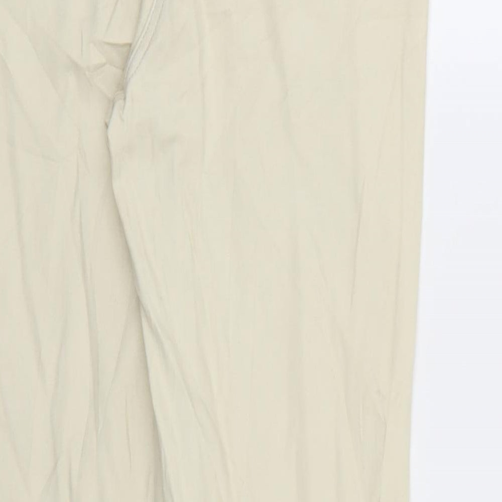 Preworn Womens Beige  Denim Straight Jeans Size 8 L29 in