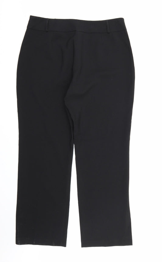 Select Womens Black  Rayon Dress Pants Trousers Size 18 L32 in