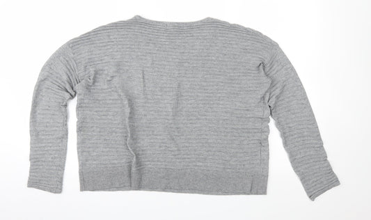 Mango Womens Grey  Knit Pullover Jumper Size S