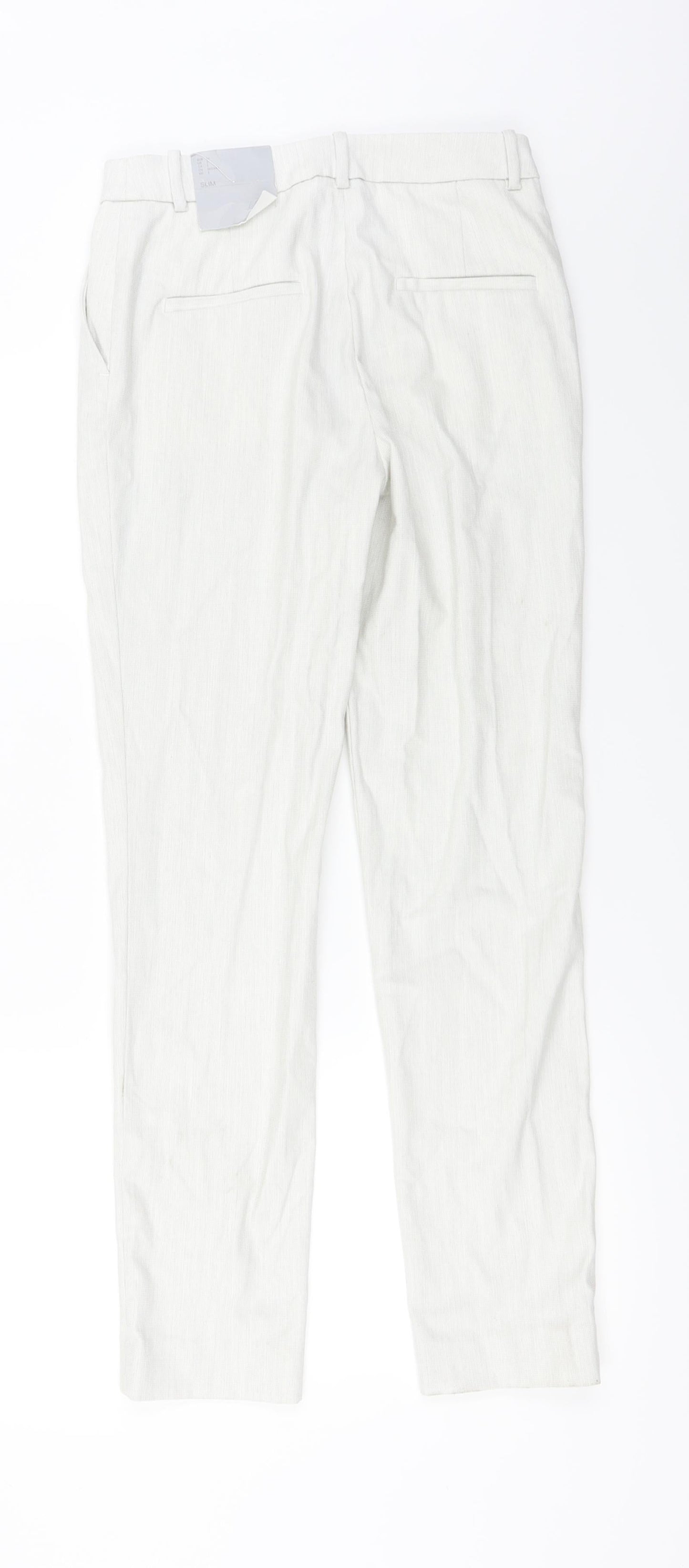 H&M Womens Ivory   Trousers  Size 6 L27 in