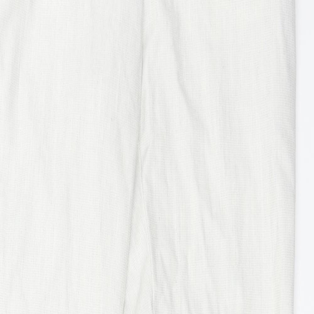 H&M Womens Ivory   Trousers  Size 6 L27 in